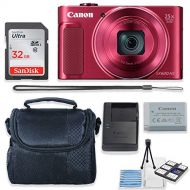 Canon PowerShot SX620 HS Digital Camera (Red) Kit with Sandisk 32GB High Speed Memory Card + Camera Case + Starter Kit
