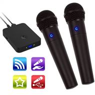 Cobble Pro [Source Vocal Removal Technology] Wireless Karaoke Microphone 2Pcs, Portable & Sing Anywhere KTV, Choose Unlimited Music Source from YouTube MP4, compatible with iPhone/