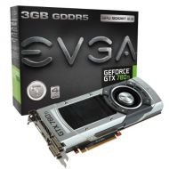 EVGA GeForce GTX 780 Ti, 3GB, 3072MB,GDDR5 384bit, Dual-Link DVI-I, DVI-D, HDMI,DP, SLI Ready Graphics Card (03G-P4-2881-KR) Graphics Cards 03G-P4-2881-KR