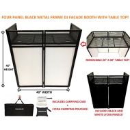 Cedarslink DJ Event Facade White/Black Scrim Metal Frame Booth + 20 x 40 Flat Table Top Includes Both White and Black Panels + Carrying Cases!