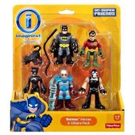 Nakham Imaginext DC Super Friends - Batman Heroes & Villains Pack with Batman Robin Catwoman Mr. Freeze and Bane