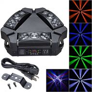 ZeHuoGe RGBW Party 10WX9 LEDs Beam Moving Head Sipder Light DMX511 Infinite Rotation 0-100% Dimming 4 Control Modes 2-20/S Strobe US Delivery