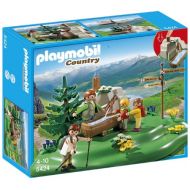 PLAYMOBIL Backpacker Family at Mountain Spring Playset