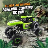 Mintu 1:14 Radio 2.4GHz Remote Control Truck SL-135A,Climbing Controlled Off-Road RC Car Electronic Monster Truck Double-Wheeler Pickup (Green)