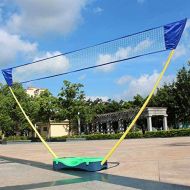 HLC 3 in 1 Outdoor Folding Adjustable Badminton Set,Tennis, Badminton, Volleyball Net with Stand, Battledore
