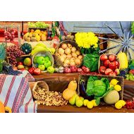 Yeele 10x6.5ft Autumn Harvest Festival Backdrop Pumpkin Vegetable Fruit Crop Rural Fall Season Scenery Photography Background Thanksgiving Day Party Banner Country Style Photo Boot
