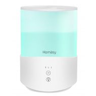 Homasy Cool Mist Humidifier Diffuser, 2.5L Essential Oil Diffuser with 7-Color Mood Lights, Top Fill Humidifier for Bedroom, Baby Humidifier with Adjustable Mist Output, Sleep Mode