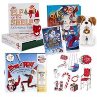 The Elf on the Shelf Play Bundle Blue Eye boy Elf, Totally Tubular Snow Set, Elf Pet Saint Bernard, Santa’s St. Bernards Save Christmas DVD, Bonus Scout Elves at Play Set