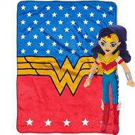 Wonder Woman Kids Wonder Woman Throw Blanket & Large 22” Character Pillow Plush Set