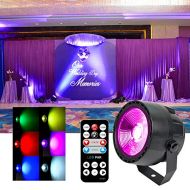 KOOT DJ Stage Light, DMX COB LED Wash Disco Lights with 7 DMX Control and Remote Control, for Wedding Party Bar Club Church Dance