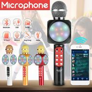 HATCHMATIC WS-1816 Wireless Bluetooth Karaoke Microphone Mic USB Speaker Home KTV Play