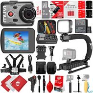 Circuit City VEHO MUVI K-Series K-2 Pro 4k 16MP Wi-Fi Sports Action Camera w/ 24GB 28PC Bundle - Window Mount - Helmet Mount - Opteka X-Grip Action Handle - High Power LED Video Light and Much