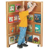 Jonti-Craft 2671JC Mobile Library Bookcase, 2 Sections