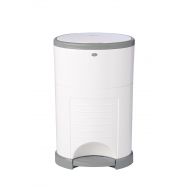 Dekor Mini Hands-Free Diaper Pail | White | Easiest to Use | Just Step  Drop  Done | Doesn’t Absorb Odors | 20 Second Bag Change | Most Economical Refill System