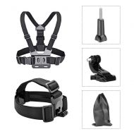 MOUNTDOG Action Camera Accessories Head Strap Chest Strap Mount for Gopro Hero 7/6/5/Session/4/3/2/ Action Cameras- Anti-Slip Design