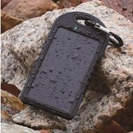 PierTech 12000mAh SOLAR Power Bank Dual USB Battery Charger Waterproof Shock Proof Panel Portable For iPhone,iPad,Android Smartphones,Tablets,Blackberry,HTC,LG,Sony GoPro Camera,