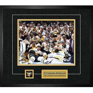 Frameworth Pittsburgh Penguins - 8x10 Photo & Logo Frame Team Celebration 2017 Stanley Cup