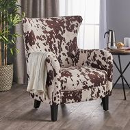 Great Deal Furniture Analy Classic Milk Cow Velvet Club Chair