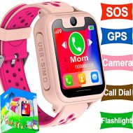 Synmila Kids Smart Watch Phone GPS Tracker for Boys Girls Smart Wrist Watch Phone with SIM Activity Trackers Watch with Camera Touch Screen Anti-lost Summer Sport Wearable Phone Watch Brac