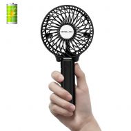 OPOLAR Hand Held Battery Operated Face Fan, Small Rechargeable Portable Travel Fan with 2200mAh Battery, Foldable, 3 Settings, Powerful Airflow, Ideal for Trip, Disney, Football Ga
