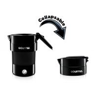 Gourmia GK338B Electric Collapsible Travel Kettle - Foldable & Portable - Fast Boil - Water Boiler For Coffee, Tea & More - Food Grade Silicone - Boil Dry Protection -1 Qt - 4 Cup