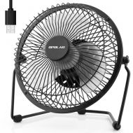 OPOLAR 6 Inch USB Desk Fan with 2 Setting, Metal Design, Quiet Operation, 360 Rotation, Portable Mini Table Fan, Perfect Personal Cooling Fan for Home Office Desktop
