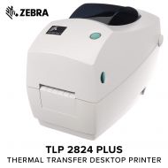 Zebra - TLP2824 Plus Thermal Transfer Desktop Printer for Labels, Receipts, Barcodes, Tags, and Wrist Bands - Print Width of 2 in - Serial and USB Port Connectivity