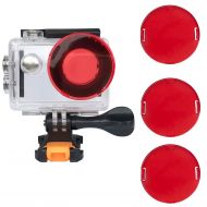 VVHOOY Waterproof Case Dive Housing Protective Underwater Dive Case Shell with 3 Pack Red Filter Compatible with AKASO EK7000/EKEN H9R/FITFORT/DROGRACE WP350 Action Camera