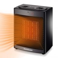 Homeleader Ceramic Space Heater for Home and Office, Portable Electric Heater with Adjustable Thermoststs, 750W/1500W NSB-150C6