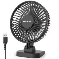 OPOLAR New Mini USB Powered Desk Fan with 3 Speeds, Strong Airflow but Whisper Quiet, 40° Adjustment, Portable Personal Fan for Desktop Office Table, Small but Mighty-White