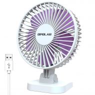 OPOLAR Small Desk Fan for Office Table, Cute but Mighty, 3 Speeds, USB Powered, 40° Adjustment, 2019 New Quiet Portable Personal Fan (4.9ft USB Plug)