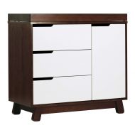 Babyletto Hudson 3-Drawer Changer Dresser with Removable Changing Tray, Espresso / White