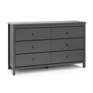 Storkcraft Storkcaft Alpine 6 Drawer Dresser (Grey)  Stylish Storage Dresser Chest for Bedroom, 6 Spacious Drawers with Handles, Coordinates with Any Kids Bedroom or Baby Nursery