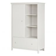 South Shore Cotton Candy Armoire with Drawer, Pure White