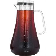 Apexstone Airtight Cold Brew Iced Coffee Maker 40oz,Airtight Cold Brew Iced Coffee Maker And Tea Infuser- 1.2L / 40oz Glass Carafe with Removable Stainless Steel Filter