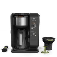 SharkNinja Ninja Hot and Cold Brewed System, Auto-iQ Tea and Coffee Maker with 6 Brew Sizes, 5 Brew Styles, Frother, Coffee & Tea Baskets with Glass Carafe (CP301)