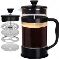 Utopia Kitchen French Coffee Press (32 Oz/1000 ml about 4 cups)-Espresso and Tea Maker with Triple Filters, Stainless Steel Plunger and Heat Resistant Borosilicate Glass,Rust-Free