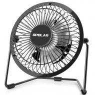 OPOLAR 4 Inch USB Desk Personal Fan with 2 Setting, Metal Design, Quiet Operation, 360 Rotation, Portable Mini Table Fan, Perfect for Home, Office, Desktop