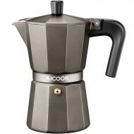 AICOOK Stovetop Espresso Machine, 6 Cups Moka Pot, Espresso and Coffee Maker for for Gas or Electric Ceramic Stovetop, Espresso Shot Maker for Italian Espresso, Cappuccino and Latt