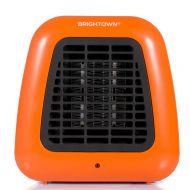 Brightown Mini Desk Heater, 400W Low Wattage Personal Ceramic Heater with Tip-Over Protection for Office Table Indoors, Compact, Orange