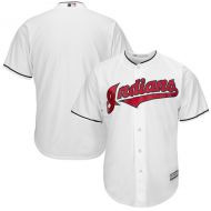 Youth Cleveland Indians Majestic White Home Cool Base Jersey