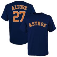 Youth Houston Astros Jose Altuve Majestic Navy Player Name & Number T-Shirt