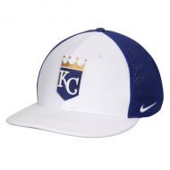 Men's Kansas City Royals Nike WhiteRoyal True Vapor Swoosh Performance Flex Hat