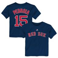 Preschool Boston Red Sox Dustin Pedroia Majestic Navy Player Name & Number T-Shirt
