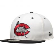 Men's Carolina Mudcats New Era WhiteBlack Authentic 59FIFTY Fitted Hat