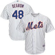 Men's New York Mets Jacob deGrom Majestic White Big & Tall Alternate Cool Base Replica Player Jersey