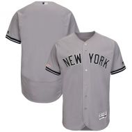 Men's New York Yankees Majestic Road Gray Flex Base Authentic Collection Team Jersey