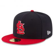 Men's St. Louis Cardinals New Era Navy Country Colors Redux 59FIFTY Fitted Hat
