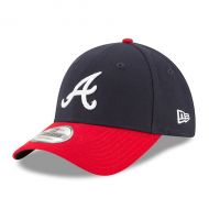 Men's Atlanta Braves New Era NavyRed League 9FORTY Adjustable Hat
