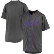 Men's New York Mets Majestic Charcoal Fashion Big & Tall Team Jersey